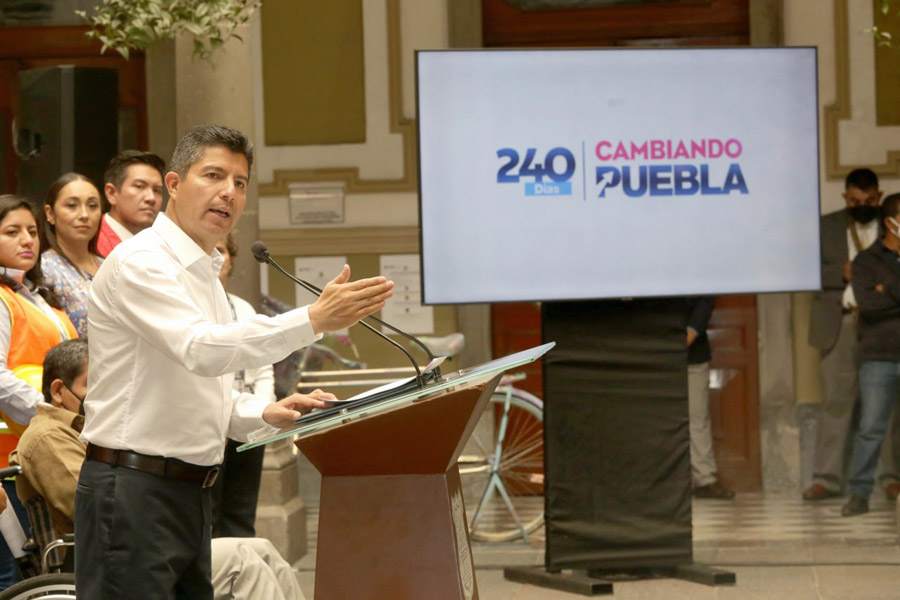 Da a conocer edil de Puebla avances a 240 días de gobierno