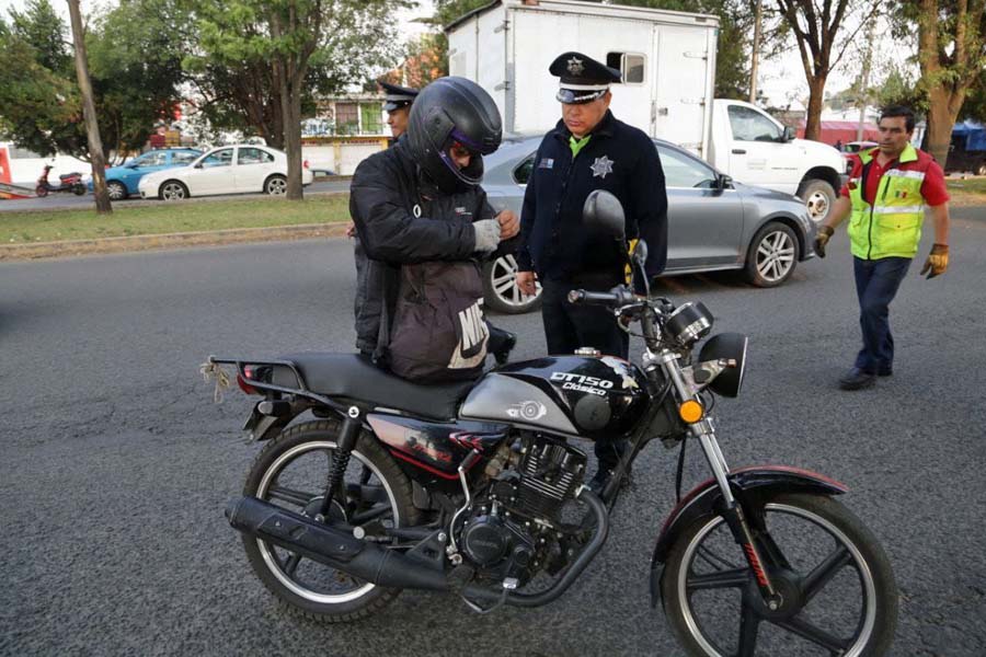 Previene delitos Ayuntamiento de Puebla con operativo “Moto Segura”