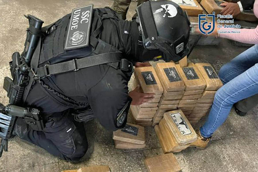 Aseguran en CDMX 1.5 toneladas de cocaína