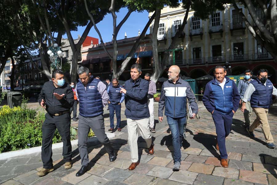 Ayuntamiento de Puebla retirará cinco árboles del zócalo afectados por lluvias y vientos atípicos