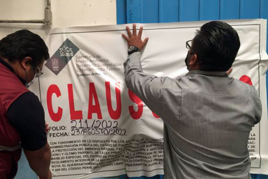 Ejecuta Medio Ambiente 13 clausuras a empresas en la cuenca del Atoyac