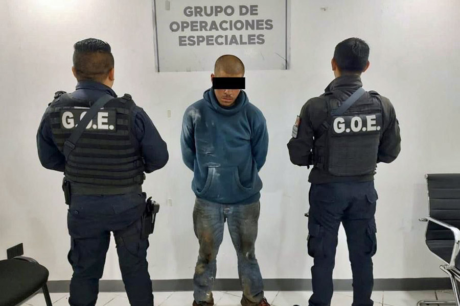 Grupo de Operaciones Especiales, detiene a masculino portador de arma de fuego e implicado en robos a casa habitación