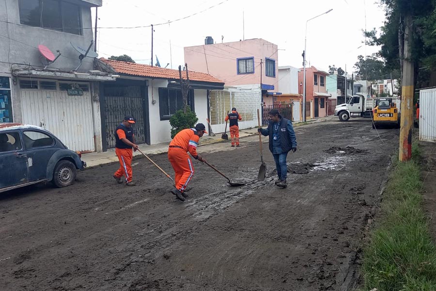 Ayuntamiento de Puebla trabajó en zonas afectadas por la lluvia y realizó tareas preventivas