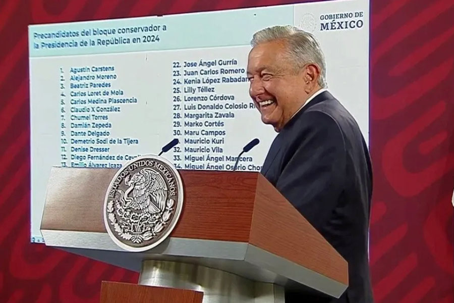 AMLO revela lista de precandidatos de oposición a la presidencia