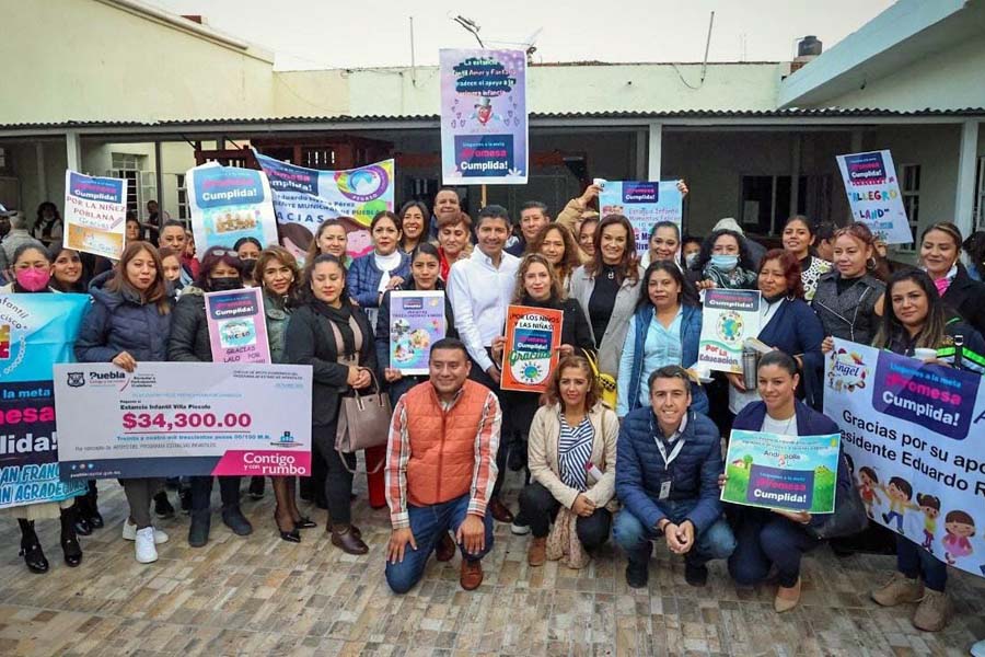 Puebla ya cuenta con 70 estancias infantiles afiliadas al programa para apoyar a 900 familias en el cuidado de sus hijos