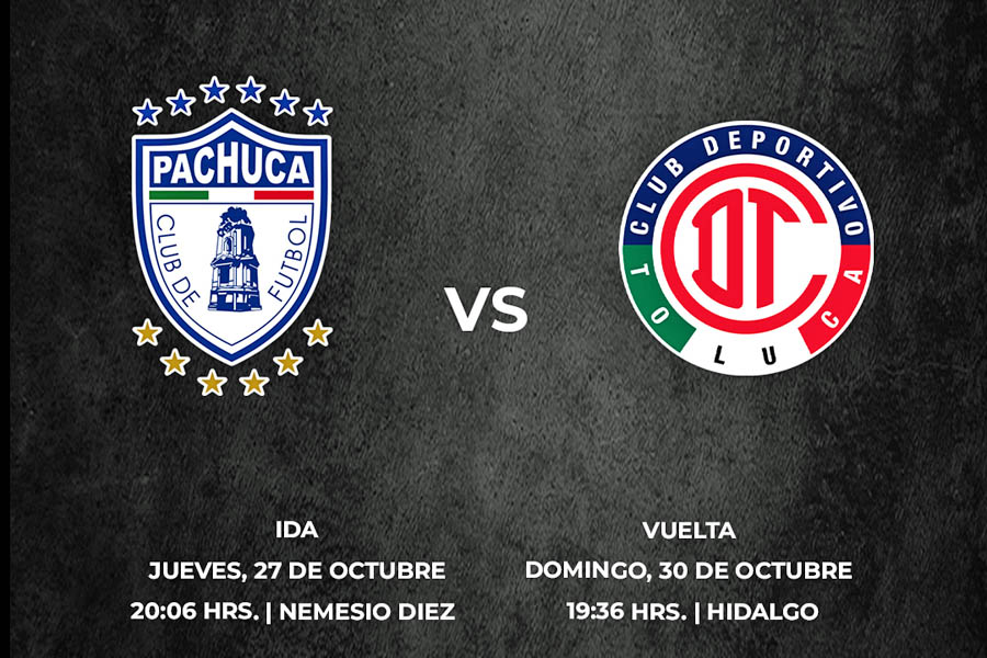 Así se jugará la final entre Pachuca y Toluca