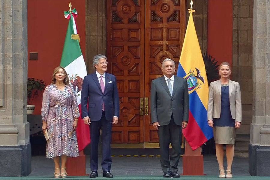 Recibió Andrés Manuel López Obrador a Guillermo Lasso en Palacio Nacional