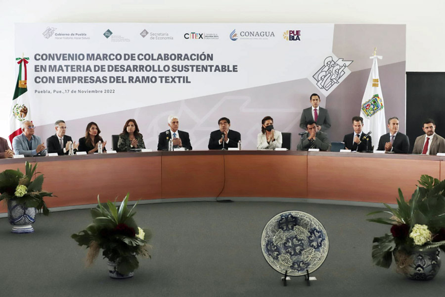 En conjunto con sector textil, Gobierno de Puebla fortalece acciones a favor del medio ambiente