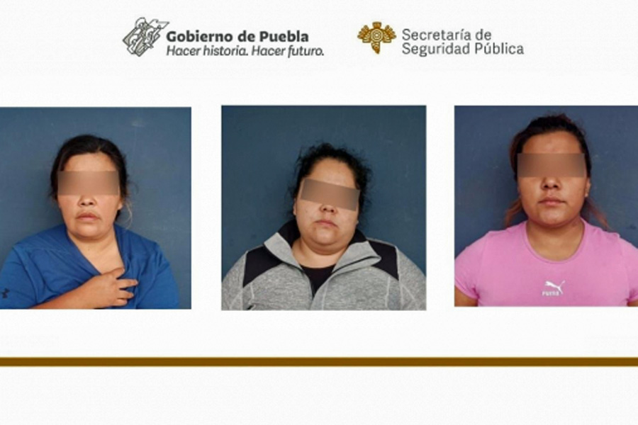 Policía Estatal detiene a tres mujeres presuntas responsables de tráfico de personas