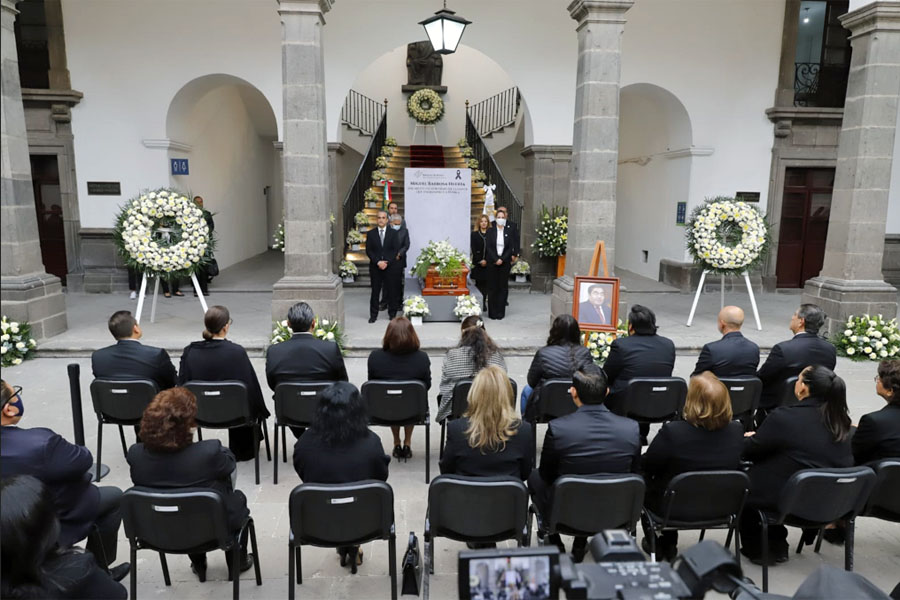 Rindió Poder Judicial homenaje a Miguel Barbosa