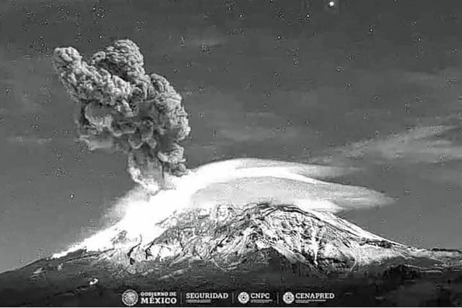 Ante caída de ceniza, mantiene Gobierno del Estado monitoreo del Popocatépetl