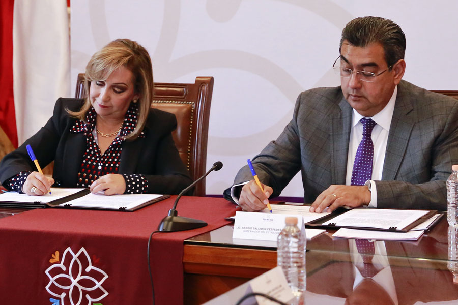 Firman Puebla y Tlaxcala convenio para reforzar seguridad y coordinación para prevenir y combatir la delincuencia