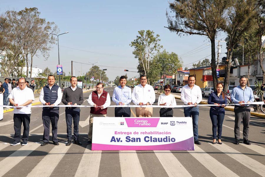 Ayuntamiento de Puebla entrega rehabilitación de Avenida San Claudio