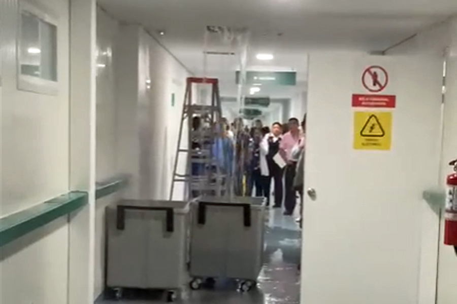 A menos de un mes de inaugurarse se inundó hospital del IMSS en Cuautlancingo