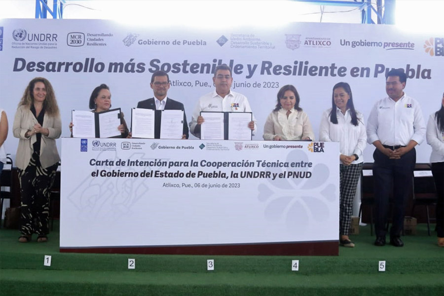 Llama Sergio Salomón a hacerle frente al cambio climático mediante programas de resiliencia