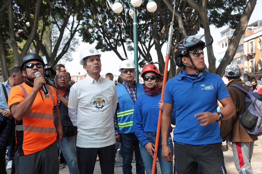 Ayuntamiento de Puebla interviene arbolado del centro histórico