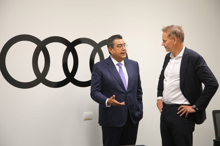 Reafirma gobierno de Sergio Salomón trabajo con Audi para detonar proyectos de electromovilidad y favorecer el desarrollo