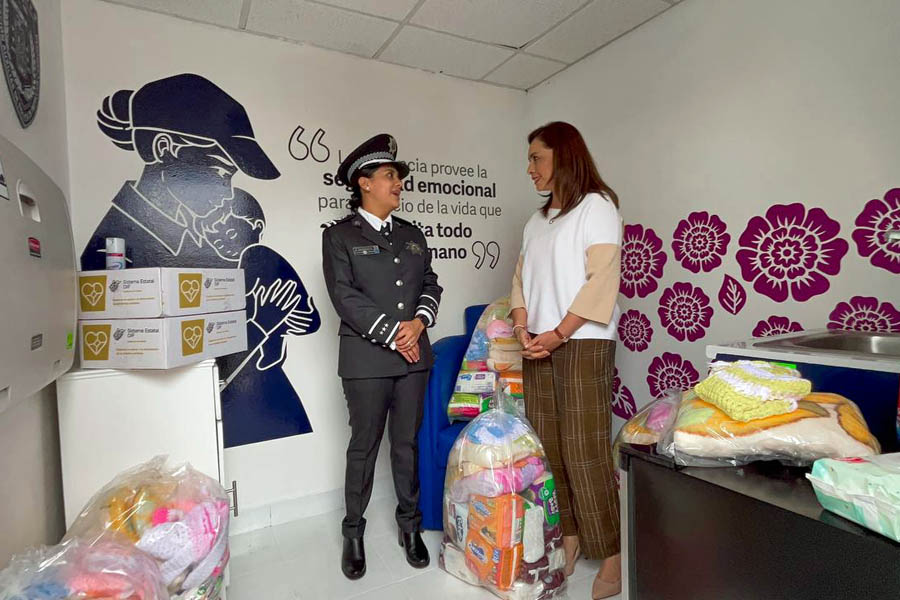 Inaugura Gaby Bonilla Sala de Lactancia y Memorial al Policía Caído de la Policía Auxiliar