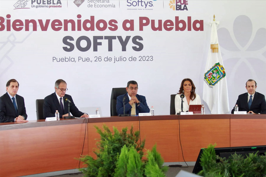 Albergará Puebla centro corporativo de empresa SOFTYS; es reflejo de la gobernabilidad de Puebla: Sergio Salomón