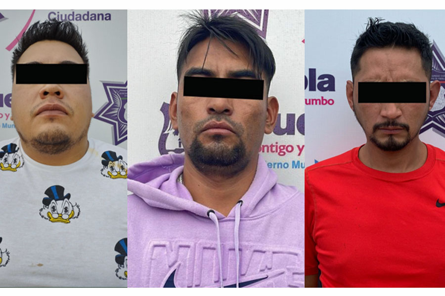 Policía municipal de Puebla detuvo a tres integrantes de la banda de “El Perro”