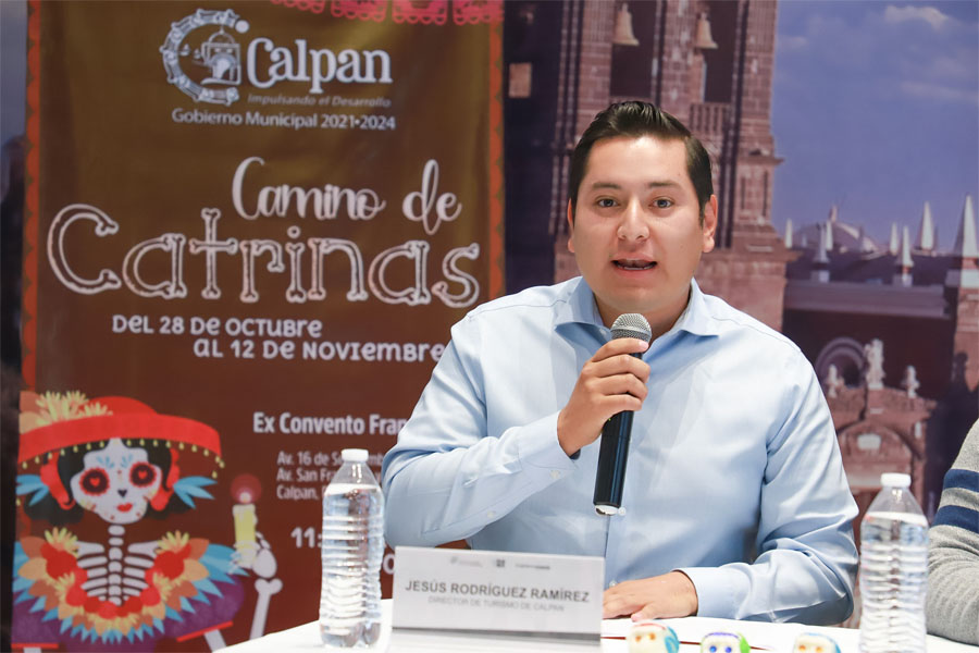 Presenta gobierno estatal “Camino de Catrinas”, festival de temporada de Calpan