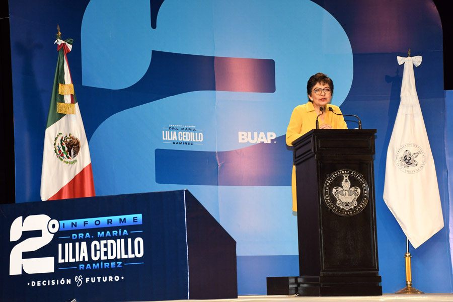 Rindió Lilia Cedillo Ramírez su Segundo Informe al frente de la BUAP