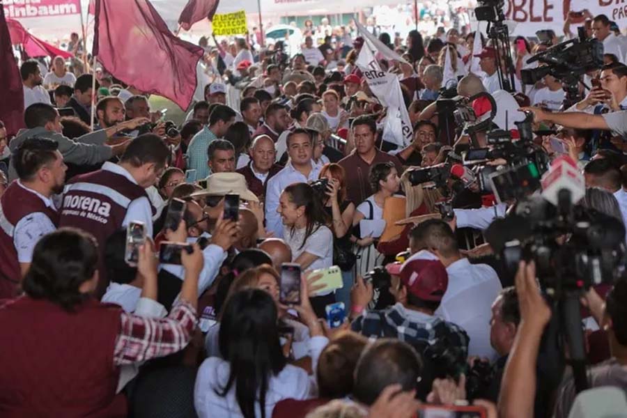 Claudia Sheinbaum pide trabajar en equipo para la continuidad de la 4T desde Matamoros, Coahuila