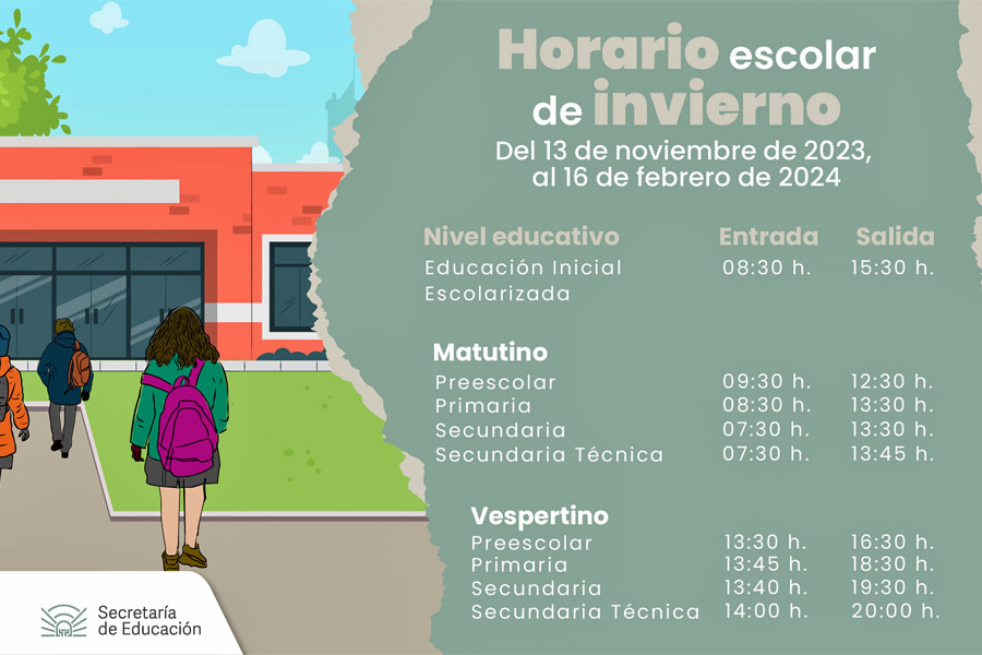 Iniciará horario de invierno en escuelas poblanas: SEP