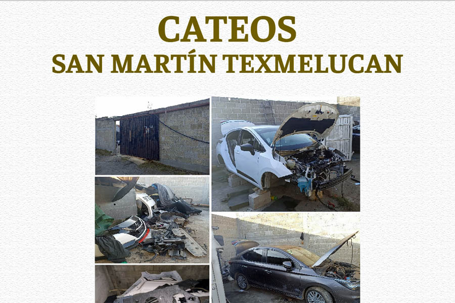 Aseguró la FGE durante cateos, vehículos robados y autopartes