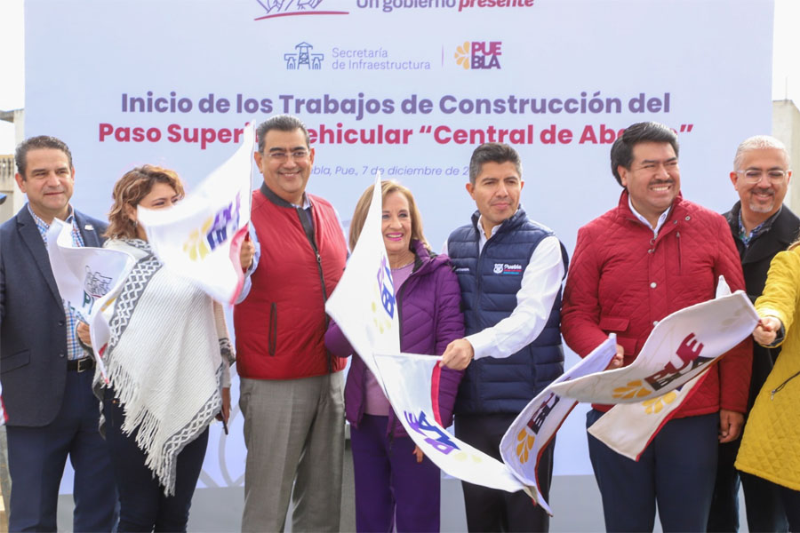 Por más de 300 mdp, Sergio Salomón inicia construcción del paso vehicular de la central de abasto