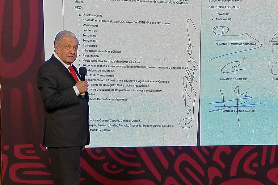 AMLO difunde acuerdo del PRIAN para las elecciones presidenciales