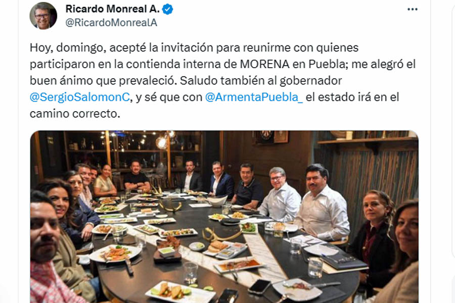 Encabeza Ricardo Monreal reunión con Armenta, Céspedes y finalistas de Morena