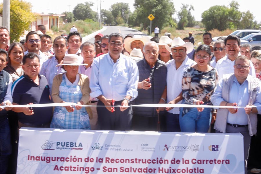 Realizó Sergio Salomón gira por cuatro municipios donde inauguró obras