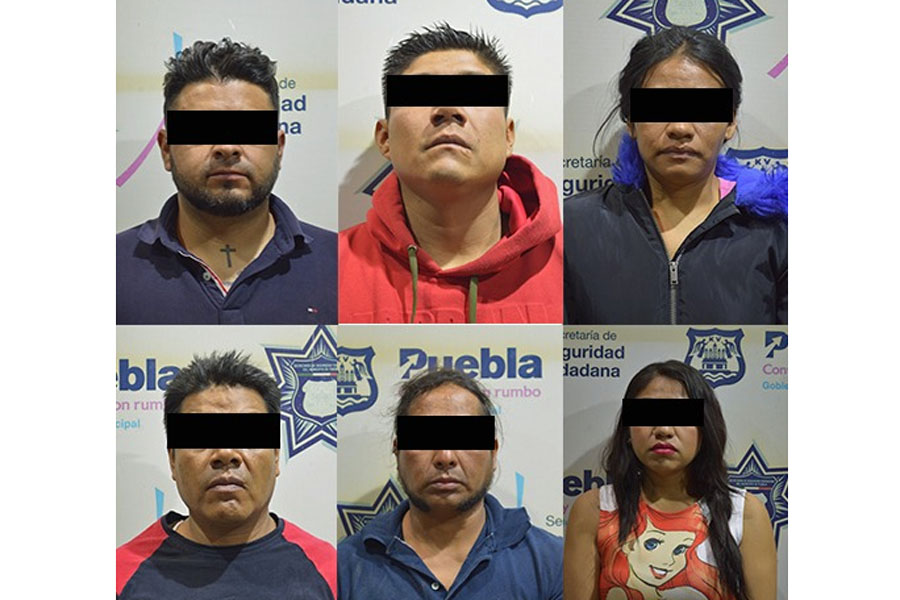 Seis integrantes de la banda de “Los Chitas”, fueron detenidos por la policía municipal de Puebla