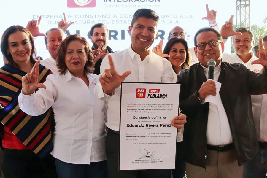 Lalo Rivera candidato oficial de PSI a la gubernatura de Puebla