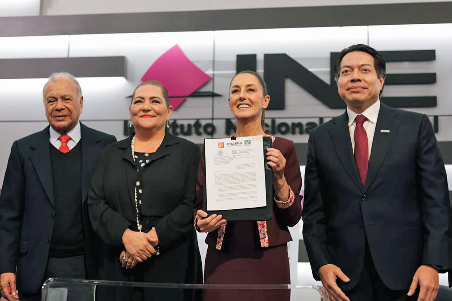 Claudia Sheinbaum se registra ante el INE como candidata a la Presidencia de México