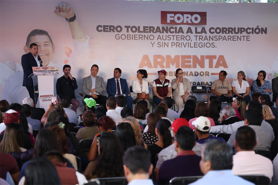 Armenta plantea cero tolerancia a la corrupción en todas las áreas de gobierno