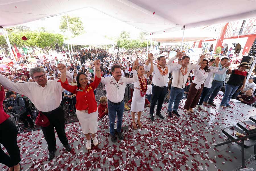 Claudia Sheinbaum llama a hacer equipo junto a Alejandro Armenta a favor de la consolidación de la 4T en Puebla