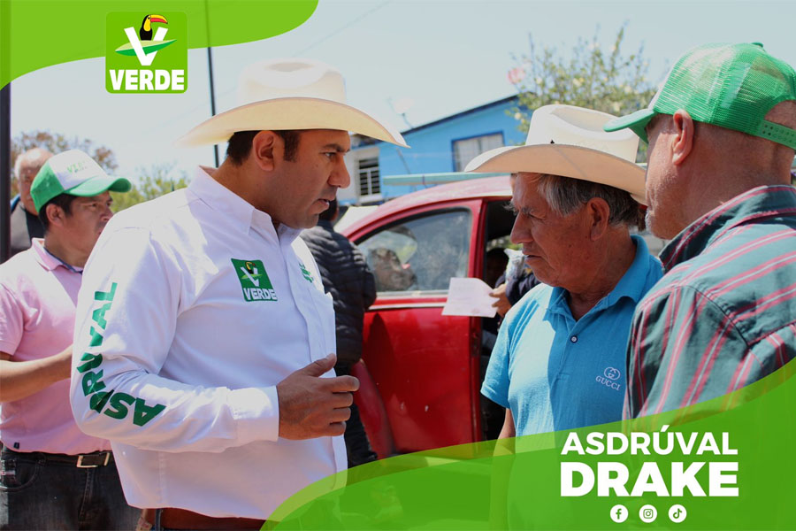 La presidencia de Zacatlán no se hereda, el proyecto Verde está más fuerte que nunca, aseveró Asdrúval Drake en su visita a Jilotzingo