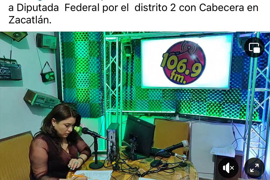 Fátima Cruz, candidata a diputada federal, se promociona en radios ilegales