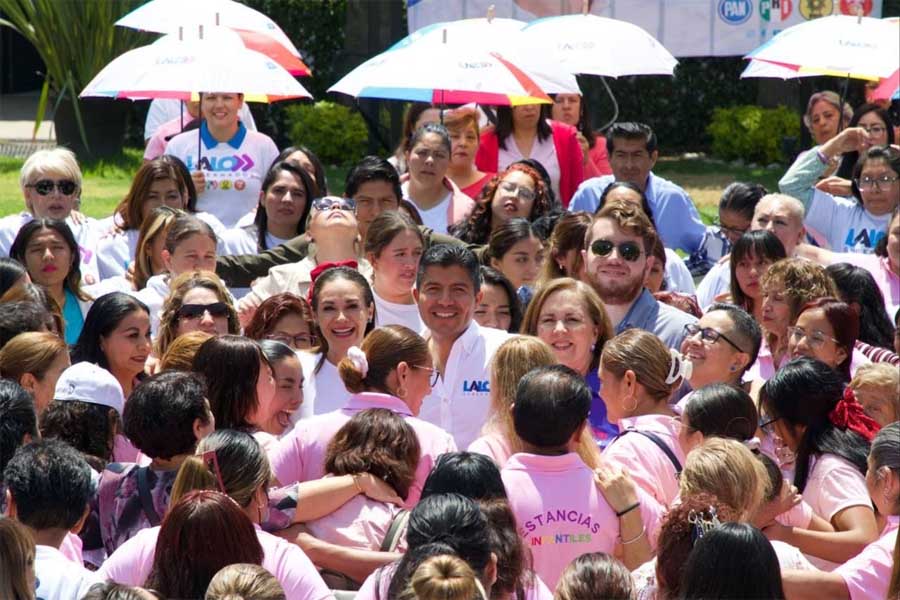 Impulsará Lalo Rivera el primer sistema estatal de cuidados y la reapertura de 500 estancias infantiles en el estado de Puebla