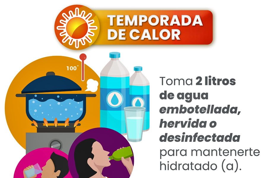 Por temporada de calor, Secretaría de Salud pide extremar precauciones