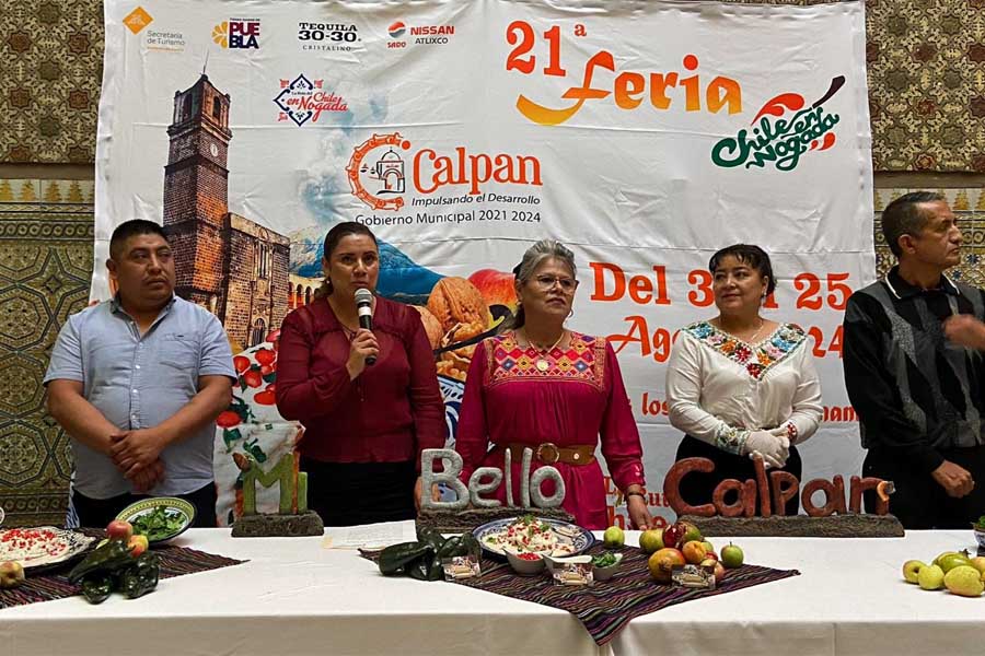 Promueve Congreso Feria del Chile en Nogada en Calpan