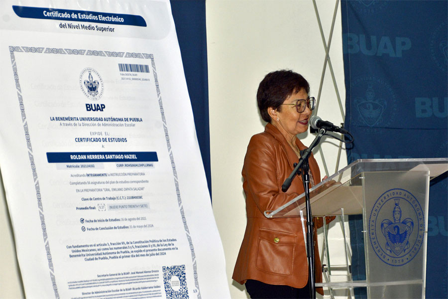 Presenta BUAP certificado electrónico del nivel medio superior