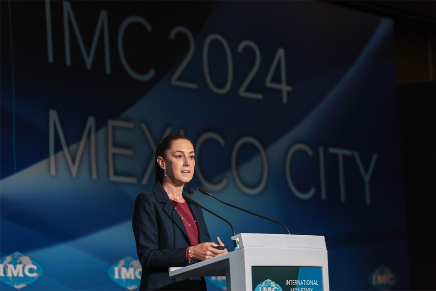 Sheinbaum expone proyecto de nación ante el IMC