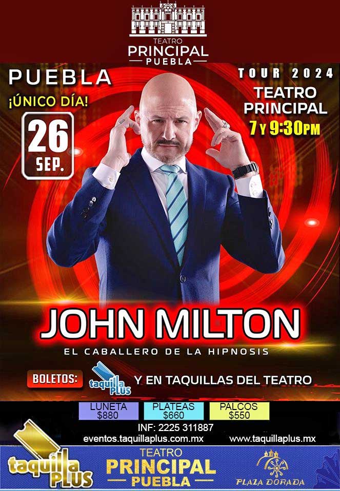 Jhon Milton, exponente de la hipnosis vuelve a Puebla