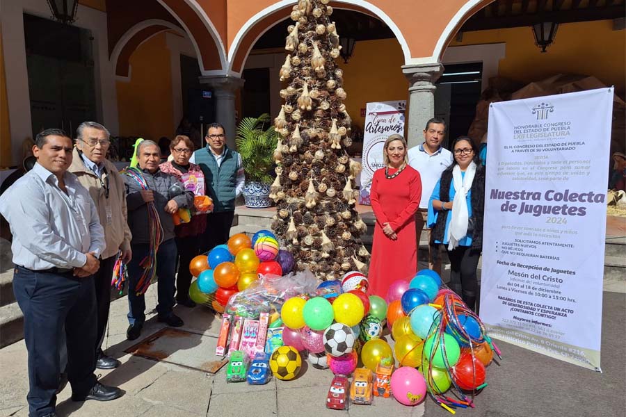 Invita Voluntariado del Congreso del Estado a donar juguetes